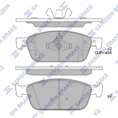 Колодки передние FORD FOCUS III SP4153 SP4153 SANGSIN