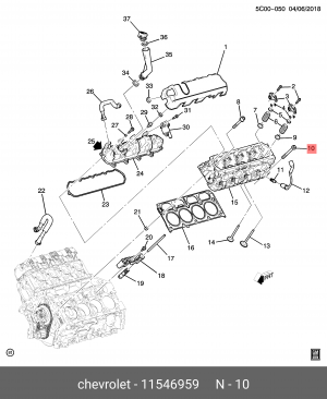 Болт CHEVROLET OPEL головки блока (12х1.75х134) OE 11546959 GENERAL MOTORS