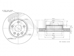 Диск тормозной передний левый BRD-20153 UNIO