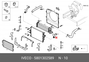 ПАТРУБ. ОТВ. ВОДЫ 5801302589 5801302589 IVECO