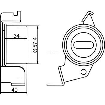Ролик ГРМ натяжной Mitsubishi Carisma (DA), Colt IV-V, Lancer VIII (-06) GT90550 GT90550 GMB