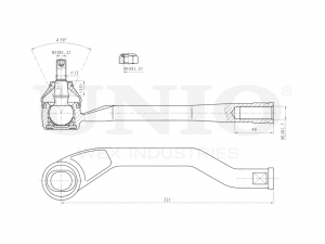 Наконечник рулевой левый SSP-10126 UNIO