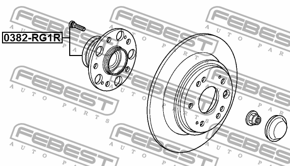 Ступица задняя HONDA STEP WGN RG1 2006-2009 [JP] 0382-RG1R 0382-RG1R FEBEST