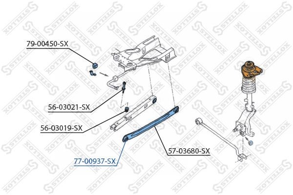 сайлентблок зад.!\ Ford Mondeo 93> 77-00937-SX STELLOX