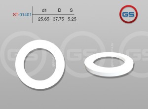 ТЕФЛОНОВОЕ КОЛЬЦО 25,65x37,75x5,25 ST-01401 GS