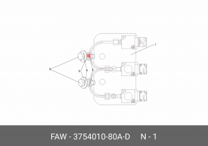 Клапан электромагнитный FAW 4250 OE 3754010-80A-D FAW