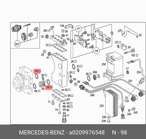A0209976548 Уплотнение Mercedes-Benz A 020 997 65 48 MERCEDES BENZ