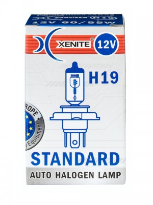 лампа! галогенная H19 PU43t-3 12V 60/55W 3200К STANDARD\ 1007148 XENITE