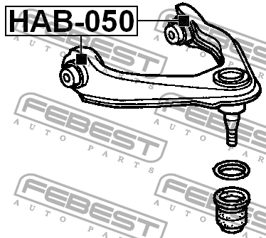 Сайлентблок верхн рычага HONDA CIVIC 96-00 HAB-050 HAB-050 FEBEST