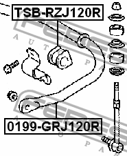 TOYOTA LAND CRUISER (120)/PRADO (2002-2009) 0199-GRJ120R FEBEST
