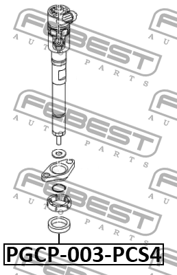 Кольцо уплотнительное форсунки впрыска топлива CITROEN C4 I/II, BERLINGO II (ком PGCP-003-PCS4 FEBEST