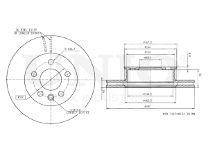 Диск тормозной передний BRD-20435 UNIO