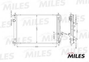 Радиатор (паяный) CHEVROLET AVEO (09- )1.2/1.4/1.6 ACRB028 ACRB028 MILES