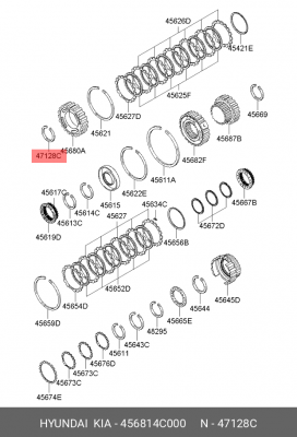 НАПРАВЛЯЮЩЕЕ  КОЛЬЦО АКПП 456814C000 HYUNDAI KIA