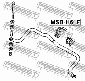 Втулка стабилизатора передняя MITSUBISHI PAJERO MINI/IO/PININ MSB-H61W MSB-H61W FEBEST