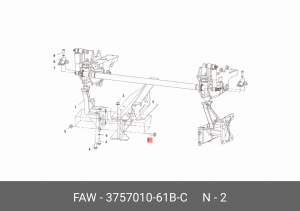Датчик давления воздуха FAW J6,3250 в ресивере OE 3757010-61B-C FAW