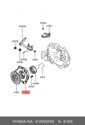 СЦЕПЛЕНИЯ КОРЗИНА 4130002000 HYUNDAI KIA