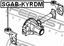 Сайлентблок передн дифференциала SSANGYONG ACTYON 2001-2013 SGAB-KYRDM SGAB-KYRDM FEBEST