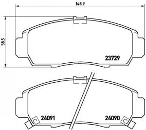 Колодки тормозные P28034 P28034 BREMBO
