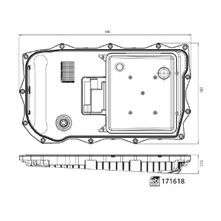 Фильтр масляный АКПП BMW 1 (F20,F21),2 (F22,F23) с поддоном в сборе FEBI 171618 FEBI BILSTEIN