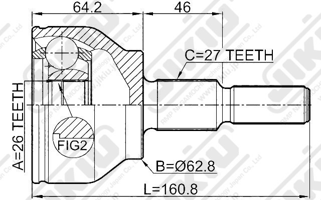 ШРУС JC51040 JC51040 JIKIU