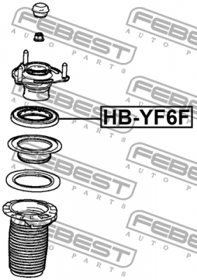 Подшипник опоры переднего амортизатора HBYF6F FEBEST