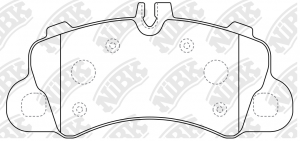 Колодки тормозные PORSCHE Cayenne (17-) передние (4шт.) NIBK PN0863 NIBK
