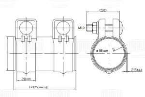VW/AUDI/SEAT d=56mm / D=60.5mm TC55Z TRIALLI