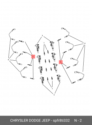 Свеча зажигания JEEP Grand Cherokee (07-10) JEEP VIASA SPFR8 TI332 CHRYSLER DODGE JEEP