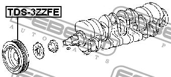 Шкив коленвала TDS-3ZZFE TDS-3ZZFE FEBEST