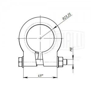 Хомут глушителя кольцевой 48мм. ECLP 48 TRIALLI