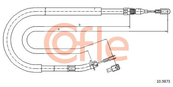 трос ручника задний!\ MB Sprinter, VW LT28 97> 92109873 COFLE