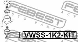 Опора амортизатора с подш SKODA OCTAVIA 1U/1Z VWSS-1K2-KIT VWSS1K2KIT FEBEST