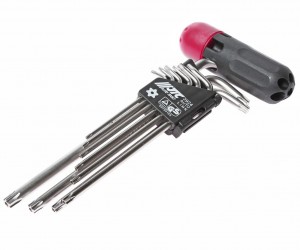Набор ключей TORX T10Н-Т50H Г-образных с отверстием 9 предметов JTC JTC-3924 JTC TOOLS