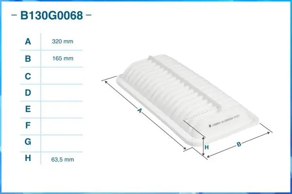 Фильтр воздушный B130G0068 B130G0068 CWORKS