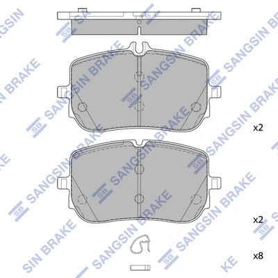 Колодки передние MERCEDES A W177, B W247, GLA 2020- SP4336 SP4336 SANGSIN