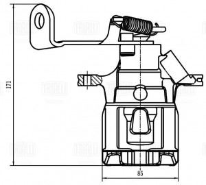 Суппорт торм. для а/м Mazda CX-5 (12-)/(17-) зад. прав. d=38мм (CF 206202) CF 206202 TRIALLI