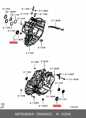 Сальник 2960A032 2960A032 MITSUBISHI