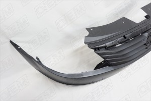 Бампер передний Renault Logan 1 2009-2014, под ПТФ, с решеткой радиатора OEM0564 OEMPARTS
