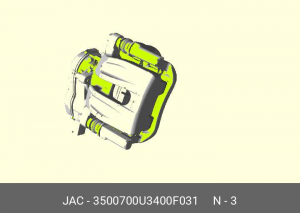 Колодки тормозные МОСКВИЧ 3 JAC JS4 задние (4шт.) OE 3500700U3400F031 JAC