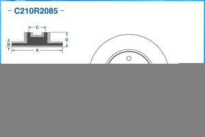Тормозной диск передний C210R2085 C210R2085 CWORKS