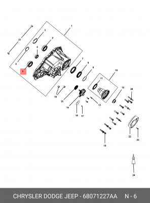 ПОДШИПНИК ВАЛА 68071 227AA CHRYSLER