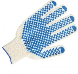 перчатки! х/б с покрытием ПВХ Лаврушка (10 класс вязки, белые)\ BRX0050005 BRIX