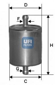 Фильтр топливный бензиновый 31.760.00 31.760.00 UFI