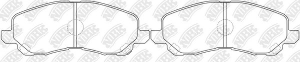 Колодки тормозные MITSUBISHI Galant (08-),Lancer (07-14) передние (4шт.) NIBK PN3469S NIBK