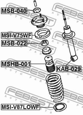 Втулка переднего амортизатора MSB-040 FEBEST