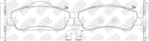 Колодки тормозные PEUGEOT 308 (13-) передние (4шт.) NIBK PN42004 NIBK