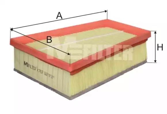 фильтр воздушный!\ Renault Fluence 2.0/Megane 1.4-1.9 08>/Scenic 1.4-1.9 09> K767 MFILTER AUTOMOTIVE FILTERS