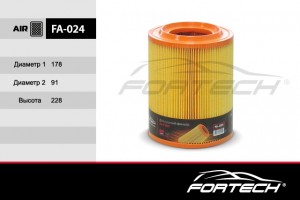 FA024 ФИЛЬТР ВОЗДУШНЫЙ FA024 FORTECH