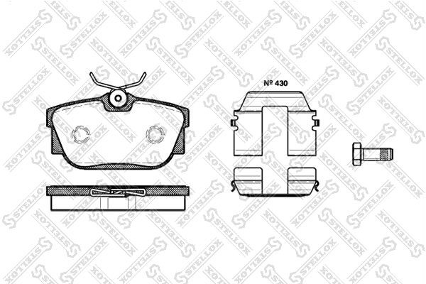 Колодки дисковые з. с антискрип. пластинами VW T4 2.5i/2.8i/2.4D 778-010B-SX STELLOX